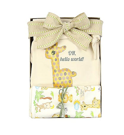 I've Arrived Organics Baby Gift Box Giraffe